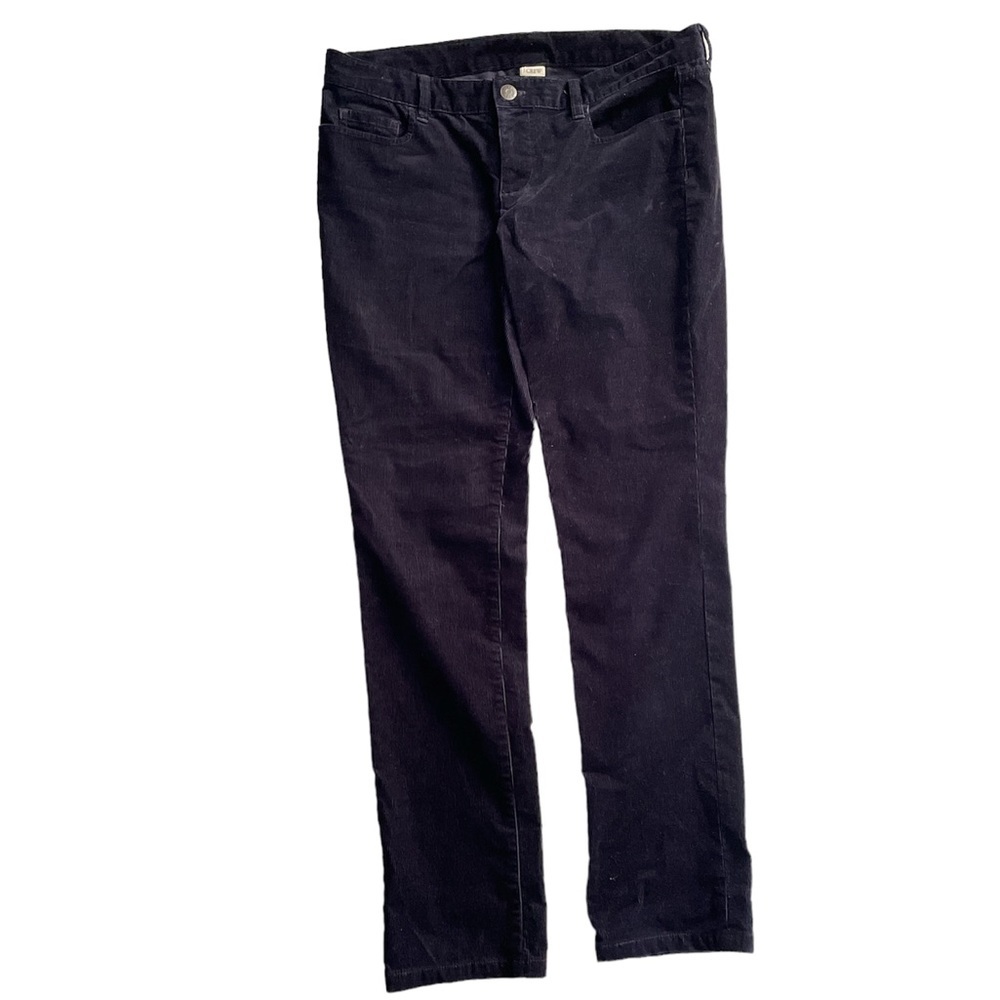 J Crew Pants Womens Size 31R City Fit Navy Blue Corduroy Straight Low Rise